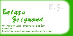 balazs zsigmond business card