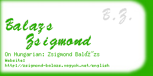 balazs zsigmond business card